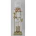 The Holiday Aisle® 14" Winter White Nutcracker Wood in White/Yellow | 14 H x 5 W x 4 D in | Wayfair EC736A6F08AB4EB0AC7C743DA9EF65EF