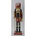 The Holiday Aisle® 14" Red/Gold Sequin Soldier Nutcracker AA Wood in Red/Yellow/Black | 14 H x 4 W x 4 D in | Wayfair