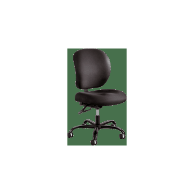 500 Lb. Cap. 24/7 Rated Armless Black Task Chair