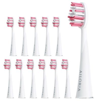 Ailoria Shine Bright Replacement Extra Clean Ersatzbürstenköpfe Weiß 12er Set weiß Silber