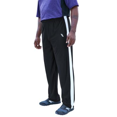 Men's Big & Tall Performance Mesh Side Panel Sweatpants by KingSize in Black (Size 3XL)