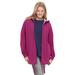 Plus Size Women's Thermal Lined Fleece Hoodie by Woman Within in Raspberry (Size 38/40)