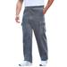 Men's Big & Tall Explorer Plush Fleece Cargo Pants by KingSize in Steel (Size 2XL)