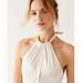 Free People Dresses | Brenda Knight Free People Halter Silky Maxi Dress | Color: Cream | Size: Xs