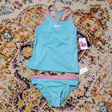 Nike Swim | Girls Nike Two Piece Swimsuit | Color: Blue/Pink | Size: Xlg