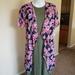 Lularoe Tops | Lularoe Shirley Floral Chiffon Kimono | Color: Blue/Purple | Size: S