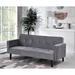 Corrigan Studio® Brixtin 72" Wide Velvet Tufted Back Convertible Sofa Wood in Gray | 30.25 H x 72 W x 34.6 D in | Wayfair