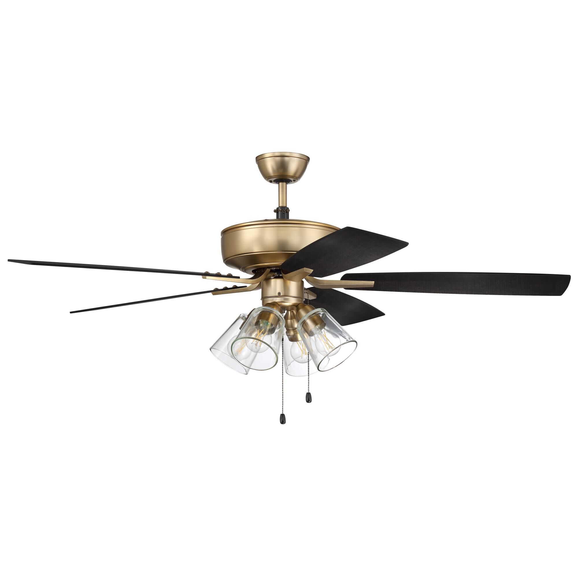 Craftmade Pro Plus 52 Inch Ceiling Fan with Light Kit - P104SB5-52BWNFB