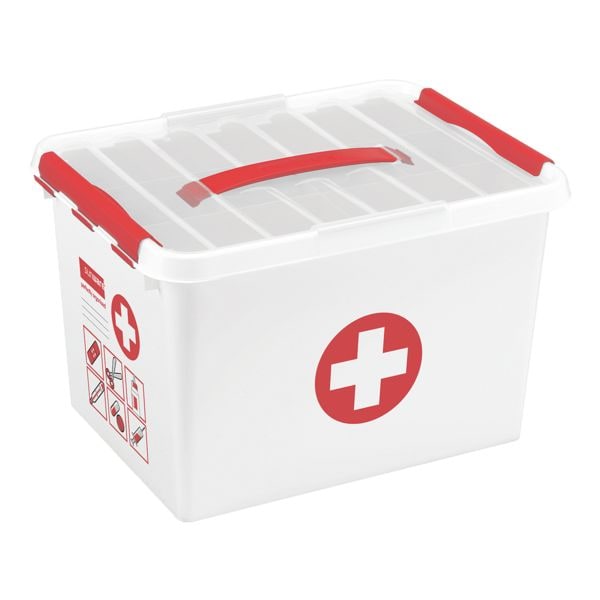 sunware Aufbewahrungsbox »the Q-line First Aid« 22 Liter weiß, 40x26x30 cm Image