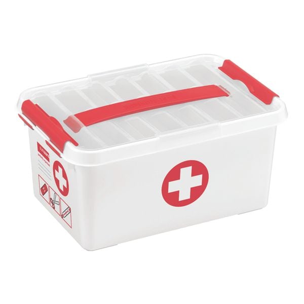 sunware Aufbewahrungsbox »the Q-line First Aid« 6 Liter weiß, 30x14.5x20 cm