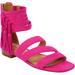 Wide Width Women's The Eleni Sandal by Comfortview in Vivid Pink (Size 7 W)