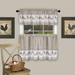Wide Width Barnyard Window Curtain Tier Pair and Valance Set by Achim Home Décor in Taupe (Size 58" W 24" L)