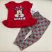 Disney Matching Sets | Disney Minnie Mouse Cute Bow Set 2125 | Color: Brown/Red | Size: Various