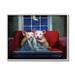 Trinx House Mice Snuggling Under Blanket Watching TV by Lucia Heffernan - Graphic Art Canvas in Red | 20 H x 16 W x 1.5 D in | Wayfair