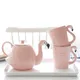Ins Pink Flamingo Girl-Ensemble de théière en céramique avec poignée tasse à eau service à boire