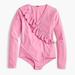 J. Crew Tops | J. Crew Front Wrap Ruffle Pink Bodysuit | Color: Pink | Size: Xs