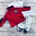 Adidas Matching Sets | Baby Boy 3 Month 3pc Adidas Jacket + Footie Set | Color: White | Size: 3-6mb