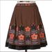 Anthropologie Skirts | Lithe Anthropologie Backyard Garden Skirt Euc Sz 4 | Color: Brown/Orange | Size: 4