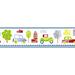 Isabelle & Max™ Prepasted Wallpaper Border - Red, Green, Blue, Yellow Cartoon Retro Cars, City Wall Border Retro Design | 6 W in | Wayfair