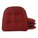 Wildon Home® Azilal Gripped Seat Outdoor Cushion Polyester in Red/Brown | 2 H x 16 W in | Wayfair WFBS1739 37862408