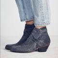 Free People Shoes | Free People Venture Woven Suede Pointed Toe Boots | Color: Gray/Silver | Size: 37