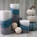 Highland Dunes Clean Slate Scented Pillar Candle Paraffin in Blue/Gray/White | 3 H x 3 W x 3 D in | Wayfair 1A59B2DE98514FDD90673D51C5710F9E