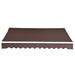 Arlmont & Co. Sparta MCombo Manual Retractable Patio Door Window Awning Sunshade Shelter Outdoor Canopy Wood in Brown | 119" W x 94" D | Wayfair