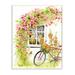 Gracie Oaks Pink Bicycle w/ Charming Cat Cottage Canvas, Wood in Pink/Yellow | 15 H x 10 W x 0.5 D in | Wayfair 61B2F24E5D144ECA997916DDAC4821D0