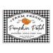 Gracie Oaks Farm Fresh Pumpkin Patch Sign by AE Design - Textual Art on Canvas Wood in Brown | 13 H x 19 W x 0.5 D in | Wayfair