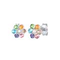 Elli - Kinder Blume Synthetische Perle 925 Silber Ohrringe Damen