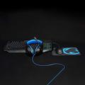 NEDIS Gaming Combo Kit - 4-in-1 - Tastatur, Headset, Maus und Mauspad - Blau/Schwarz - QWERTY - US-Layout