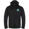 Celtic FC Official Gift Mens Shower Jacket Windbreaker Peaked Hood Black XL