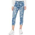 Joe Browns Women's Rose Print Capri Jeans Casual Pants, A-Blue, 16