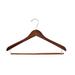 NAHANCO 70-19GH 19" Concave Suit Hanger w/ Walnut Finish & Gold Hardware (Pack Of 100) Wood in Brown | 9 H x 19 W in | Wayfair