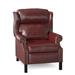 Bradington-Young Chippendale Faux Leather Recliner Fade Resistant/Genuine Leather in Gray | 43 H x 33 W x 36.25 D in | Wayfair