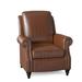 Birch Lane™ Knightdale 34" Wide Faux Leather Manual Standard Recliner Genuine Leather in Gray | 40 H x 34 W x 39.5 D in | Wayfair