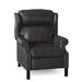 Bradington-Young Chippendale Faux Leather Recliner Fade Resistant/Genuine Leather in Black/Brown | 43 H x 33 W x 36.25 D in | Wayfair