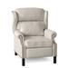 Bradington-Young Chippendale Faux Leather Recliner Fade Resistant/Genuine Leather in White/Brown | 43 H x 33 W x 36.25 D in | Wayfair