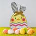 The Holiday Aisle® en Bunny Egg Tabletop Sign Happy Easter Day Rabbit Colorful Egg Sign For Easter Spring Holiday Home Decor in Brown | Wayfair