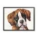 Winston Porter Puppy Eyes Boxer Dog Pet Portrait Brown White Canvas in Brown/White | 11 H x 14 W x 1.5 D in | Wayfair