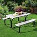 Arlmont & Co. Mcalpin 4 - Person 54" Long Picnic Outdoor Table Set Plastic | 54 W x 28 D in | Wayfair 5DB8131E2A6E46C18705C5987CCA6C46