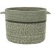 Highland Dunes Banded Fabric Basket Fabric in Green | 12 H x 18 W x 18 D in | Wayfair HLDS3043 40430521