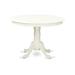 Charlton Home® Shady 42" Rubber Solid Wood Pedestal Dining Table Wood in White | 30 H x 42 W x 42 D in | Wayfair 1FB60DC5ACE341E3943C1D6086251391