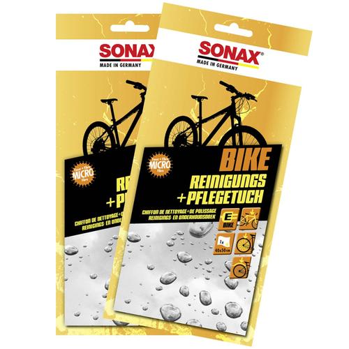 2x 40x50 Cm Sonax Bike Reinigungs- & Pflegetuch Fahrrad Pflege Reinigungstuch Artikelnr.: 08520000