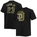 Men's Fanatics Branded Fernando Tatis Jr. Black San Diego Padres Big & Tall Wordmark Name Number T-Shirt