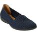 Women's The Bethany Slip On Flat by Comfortview in Navy Metallic (Size 10 1/2 M)