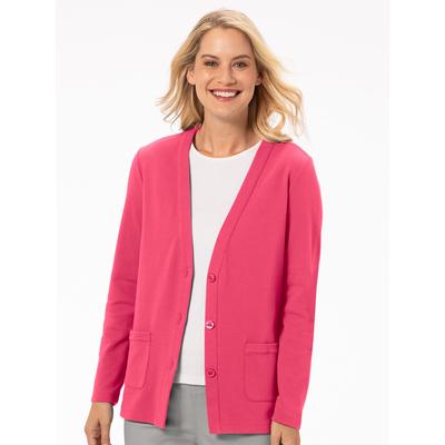 Appleseeds Women's Kate Everyday Knit Cardigan - Pink - PXL - Petite