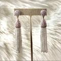 Anthropologie Jewelry | Anthropologie Tassel Earrings | Color: White | Size: Os