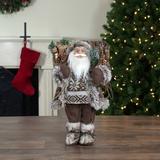 Northlight Seasonal 18" Standing Santa Christmas Figure w/ Presents Wood in Brown | 18 H x 10 W x 8 D in | Wayfair NORTHLIGHT SA88381