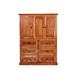 The Twillery Co.® Sasser 3 Door Wardrobe Wood in Brown | 60 H x 46 W x 18 D in | Wayfair 06499EDBD01D40C99CAF290EC3D94A1E